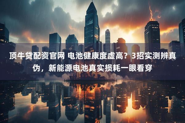 顶牛贷配资官网 电池健康度虚高？3招实测辨真伪，新能源电池真实损耗一眼看穿